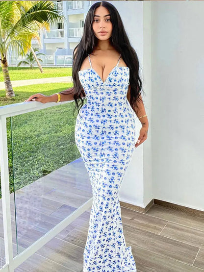 Floral Bodycon Vacation Midi Dress