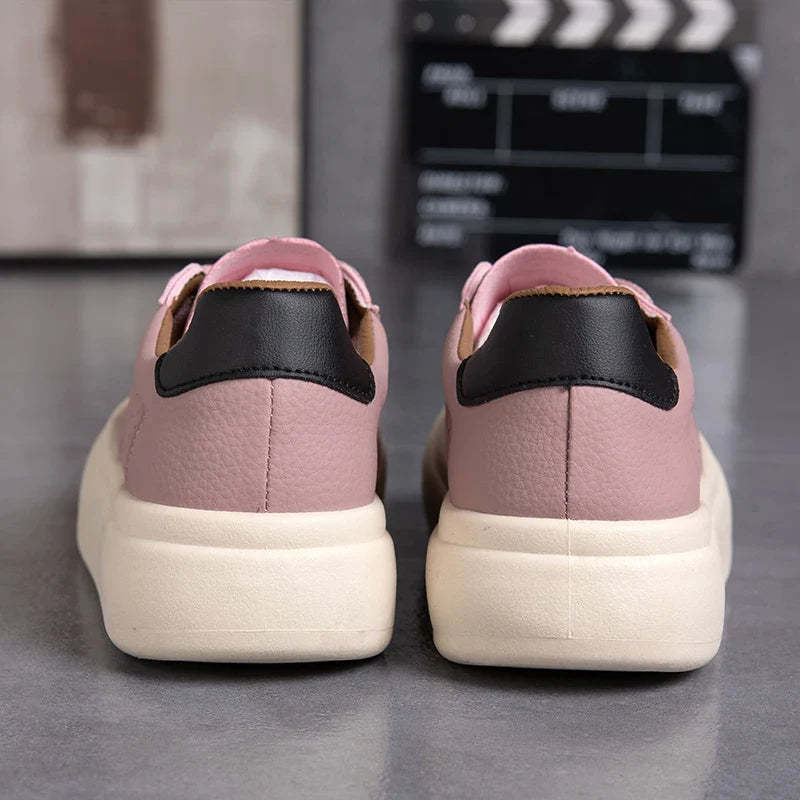 Women Letter Patch Decor Lace Up Outdoor Comfortable Fashionable Luxury Skateboard