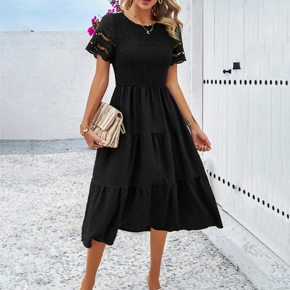 Hollow Sheath Elegant Midi Dress