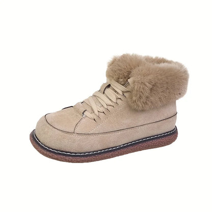 Solid Color Short Plush Lined Comfortable Warm Winter Snow Boot