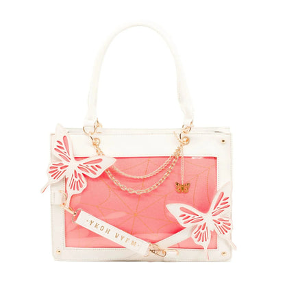 Y2K Labyrinth Butterfly Spider Web Chain DIY Transparent Lolita Gothic Bag