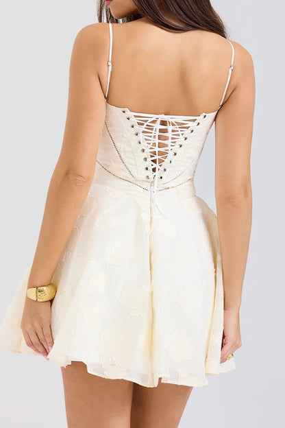 Lace V-Neck Slip Party Dress