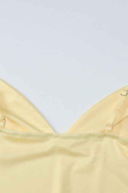 V Neck Solid Slip Dress