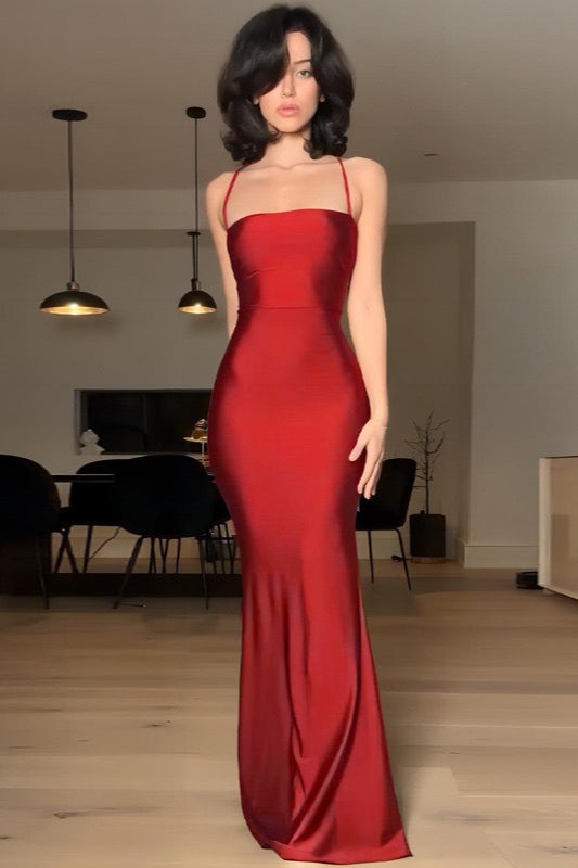 Sexy Spaghetti Strap Slim Bodycon Dress