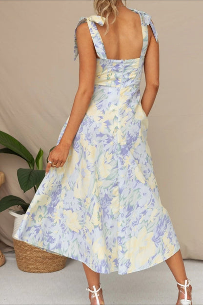 Boho Sleeveless Maxi Floral Dress