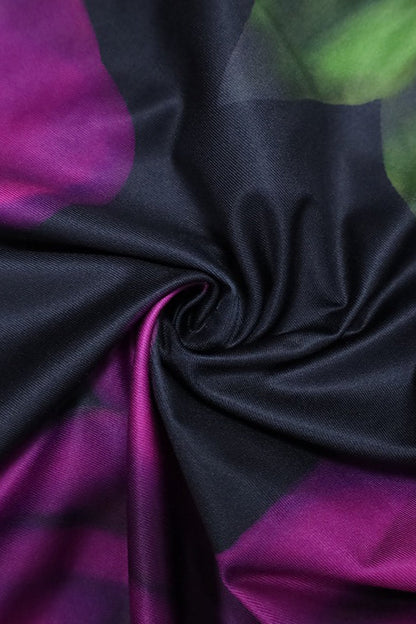 Open-Back Floral Maxi Party Dress