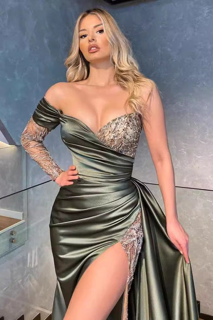 Lace Maxi Silk Dress