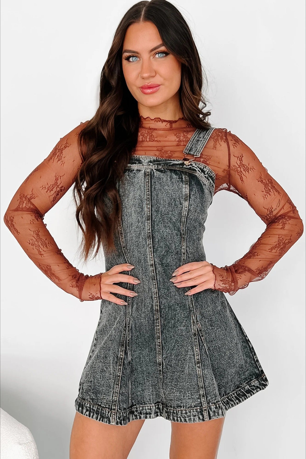 Strappy Slim Fit Denim Dress