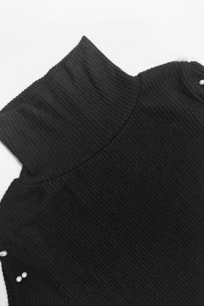 Long Sleeve Beaded Knit Work Dress