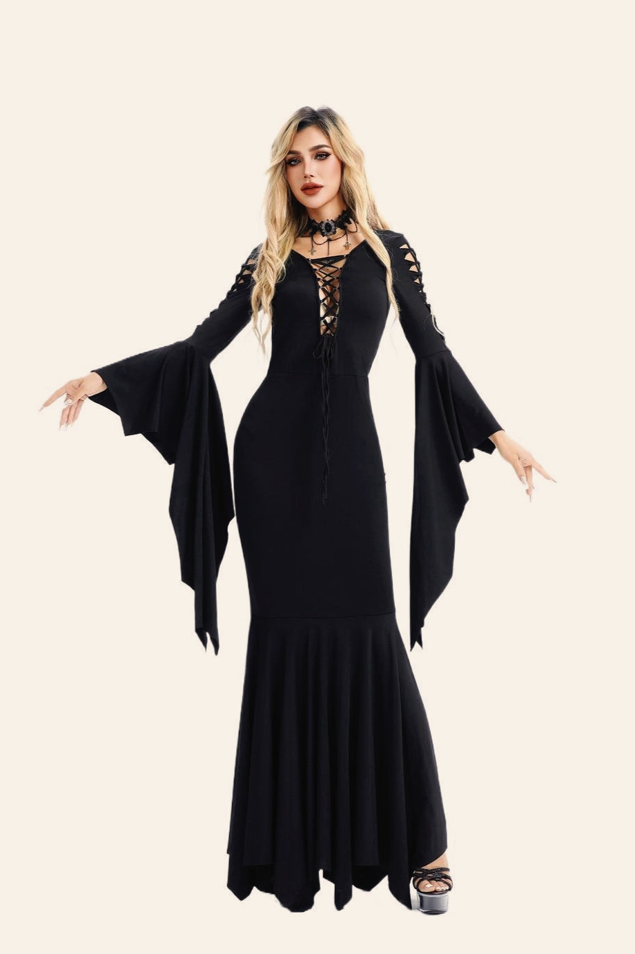 Gothic Vampire Bat Halloween Dress