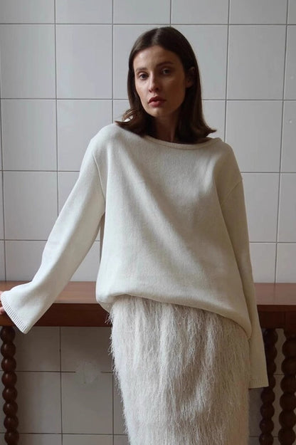 Loose Fit Backless Sweater