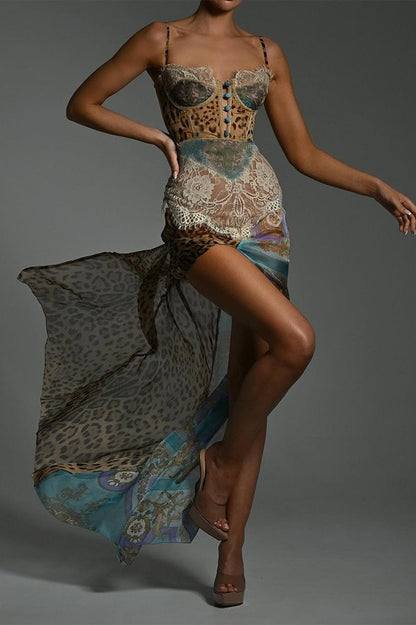 Chiffon Strapless Slip Dress