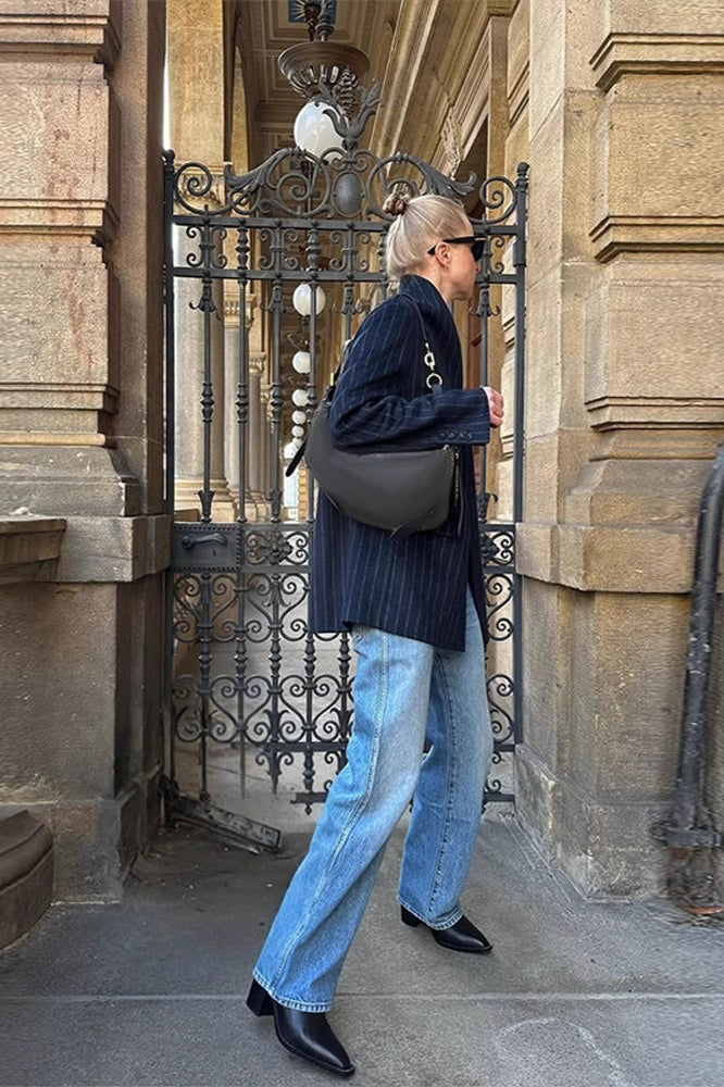 Striped Oversized Blazer Coat