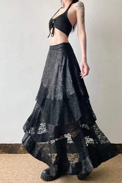 Halloween Gothic Lace Skirt
