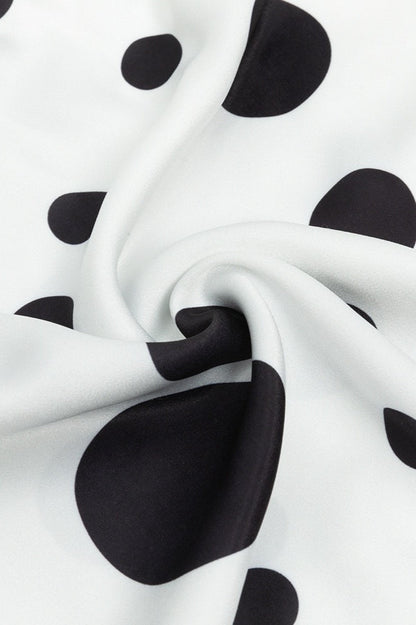 Polka Dot Pleated Cami Maxi Dress