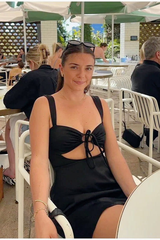 Sheer Tie Detail Slip Dress