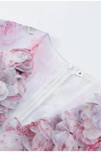 Puff Sleeve Mini Floral Dress