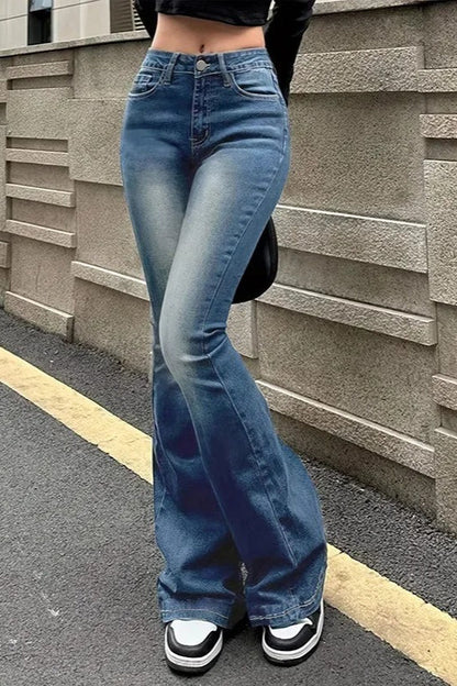 High Waist Flared Bootcut Jeans