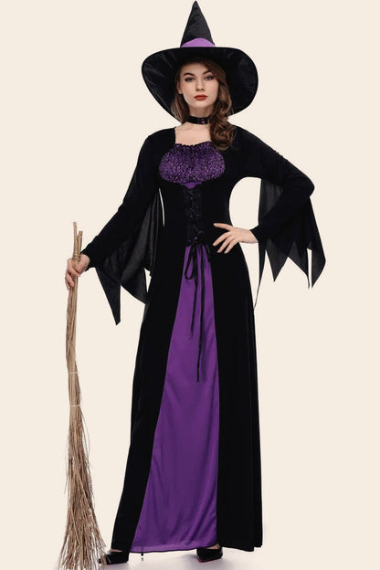 Purple Witch Dress Halloween Costume