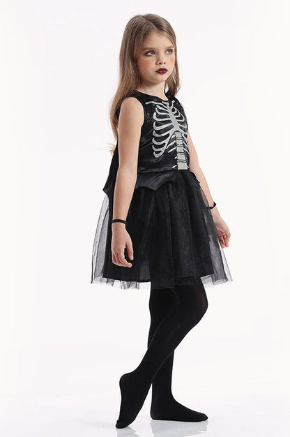 Skeleton Print Kid Halloween Costume