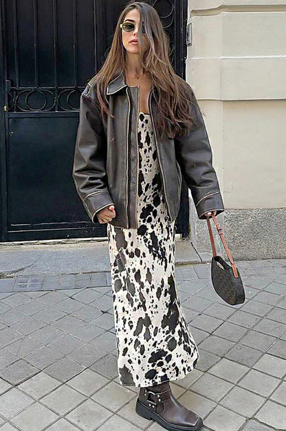 Vintage Floral High-Waist Slip Dress