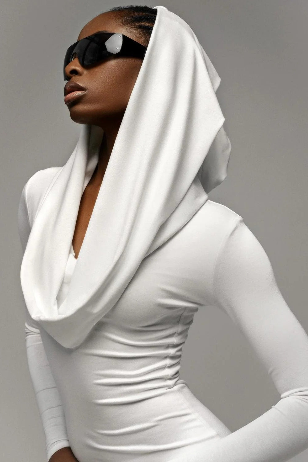 Slim-Fit Solid Color Party Dress