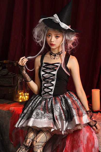 Strappy Witch Tail Dress Halloween Costume