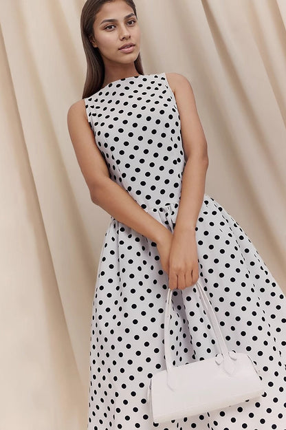Vintage Polka Dot Work Dress