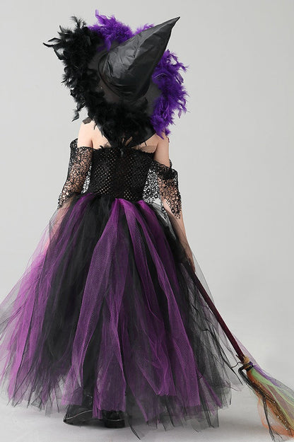 Spider Sleeve Dress Kid Halloween Costume