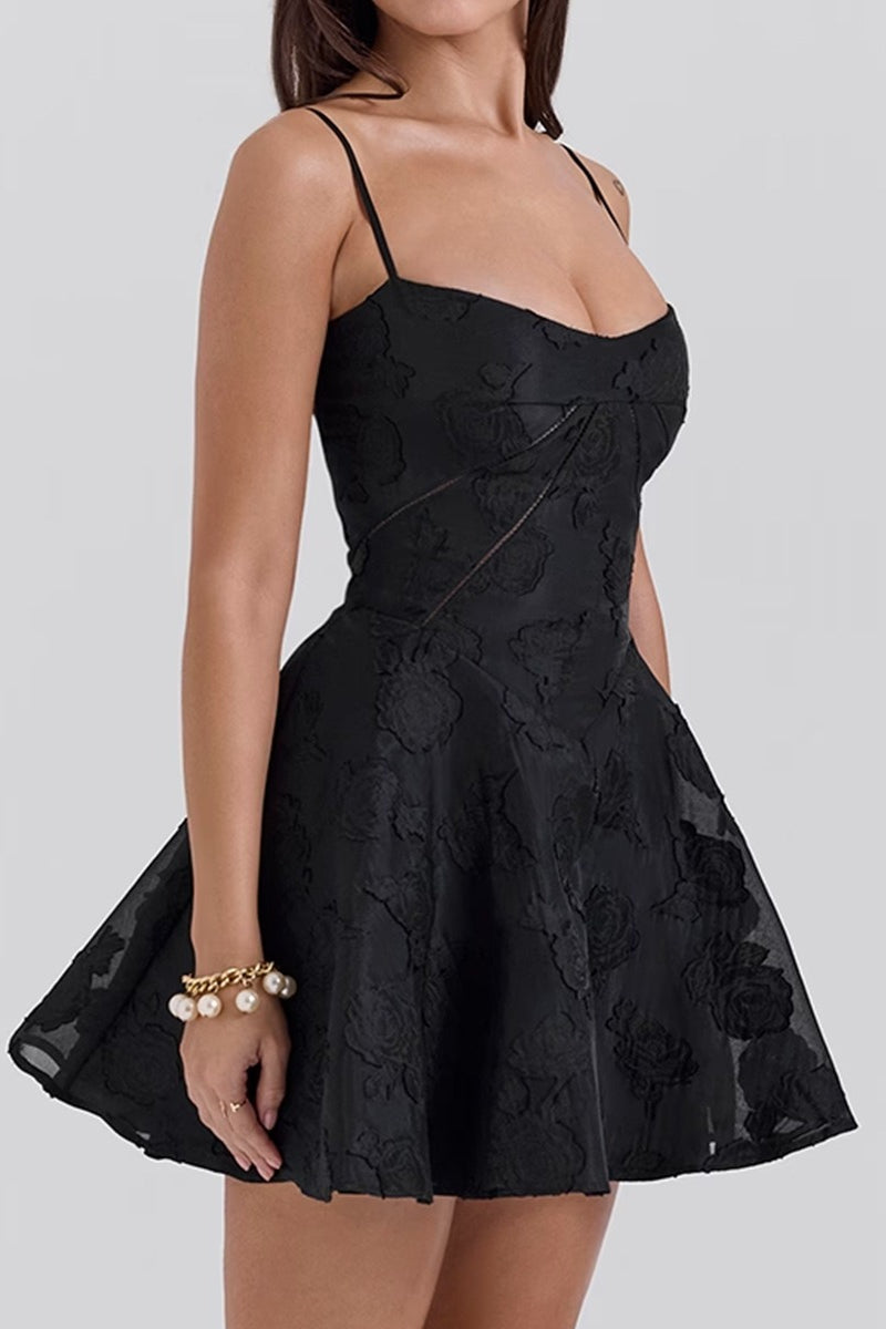 Lace V-Neck Slip Party Dress