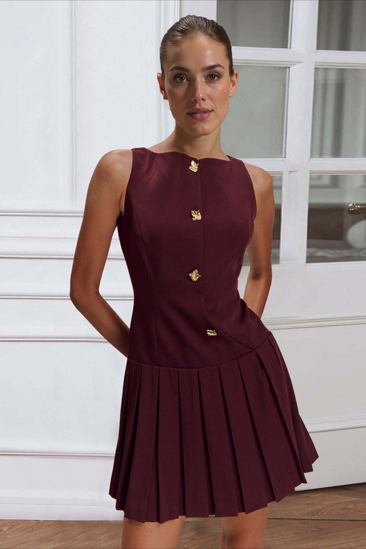 Minimalist Sleeveless Work Dress