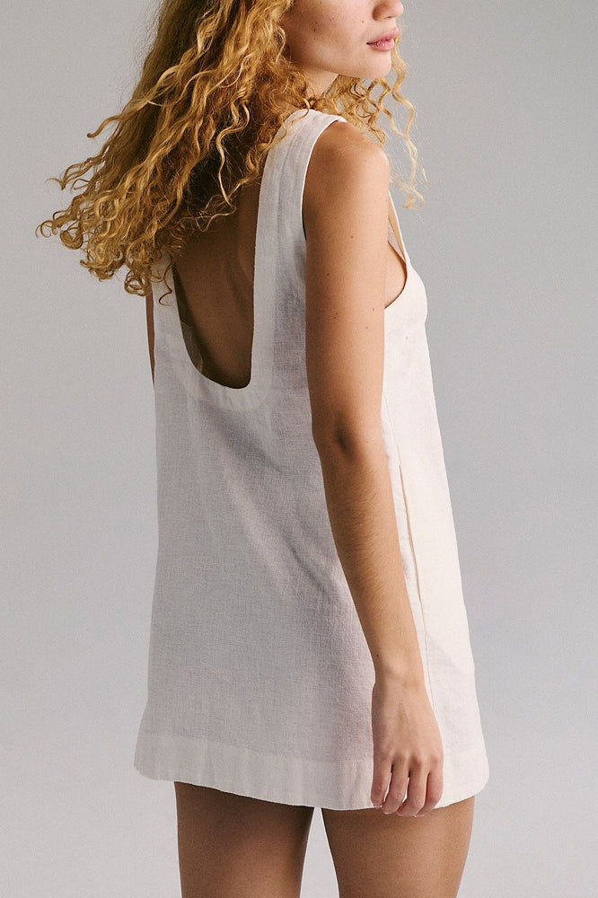 Sleeveless Backless Denim Dress