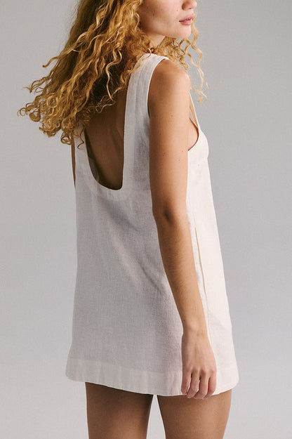 Sleeveless Backless Denim Dress