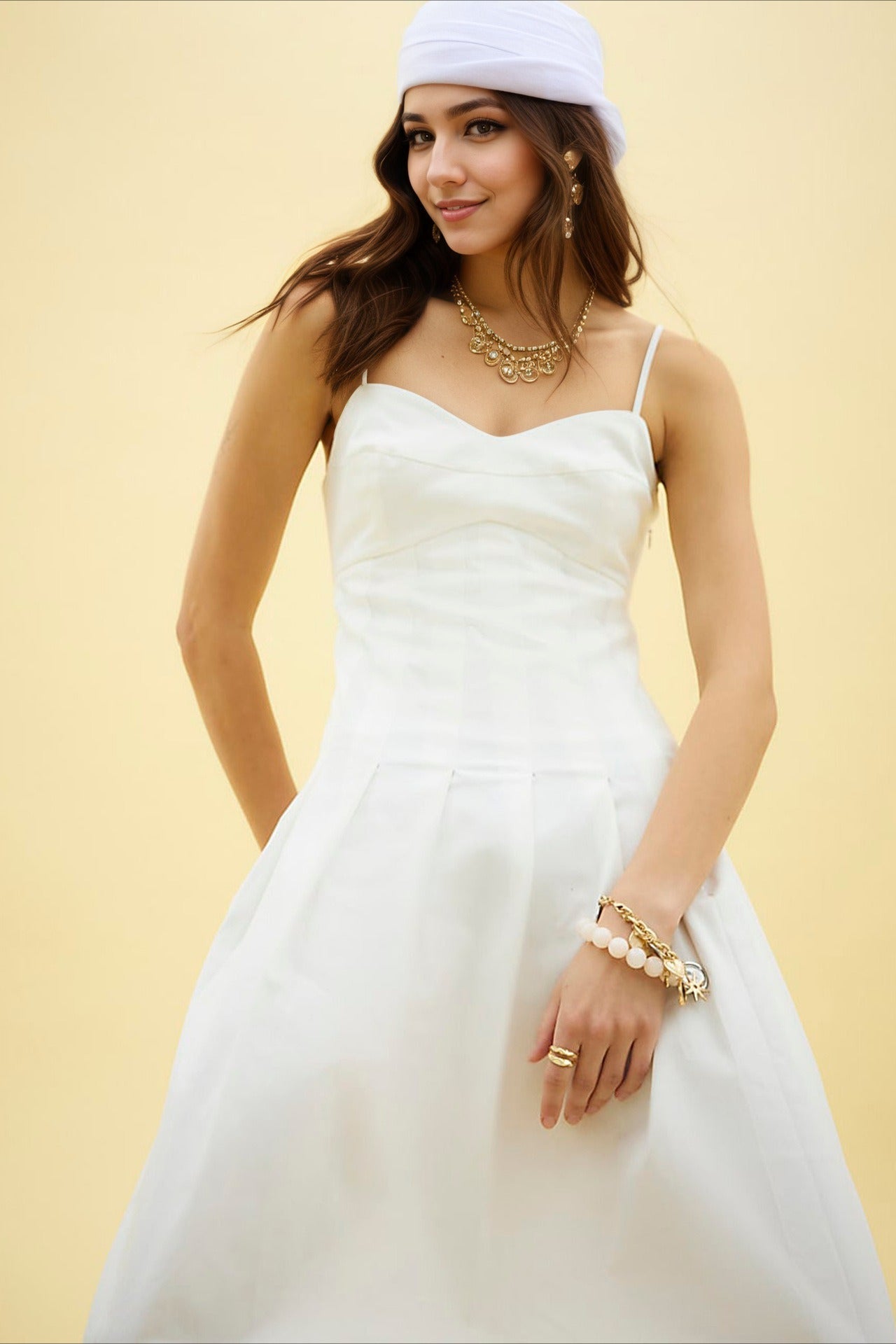 Strapless Corset Midi Work Dress