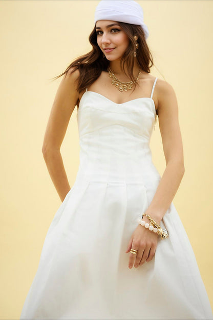 Strapless Corset Midi Work Dress