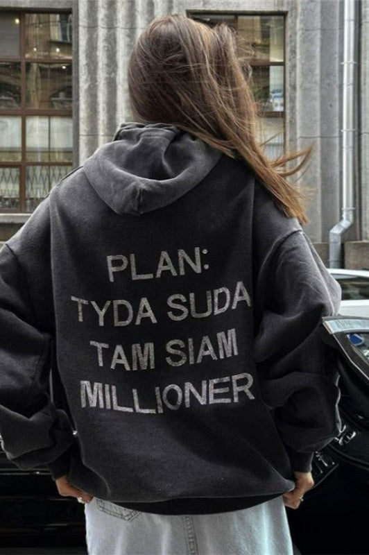 Oversized Hooded Sweatshirt Hoodie