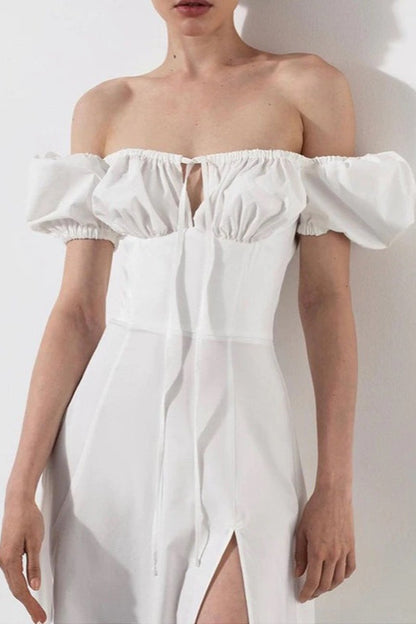 Tie Strap Split Hem Maxi Dress