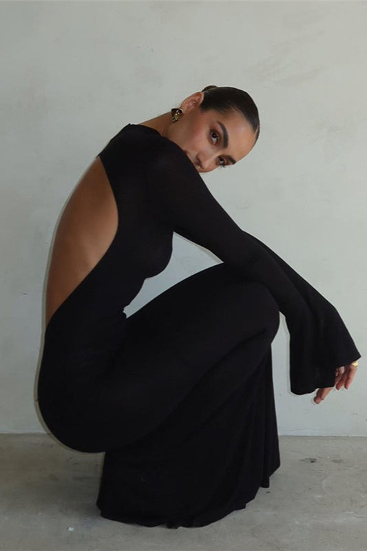 Low-Back Bodycon Party Dress