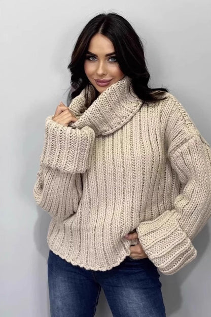 Relaxed Fit Turtleneck Sweater