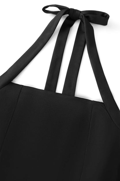 Sleeveless Halter Bubble  Mini Dress