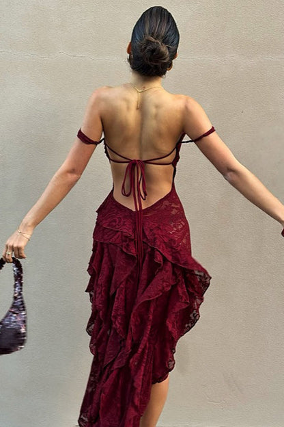 Lace Strapless Party Dress