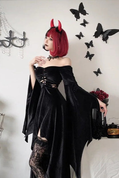 Gothic Vampire Bride Halloween Cosplay Dress