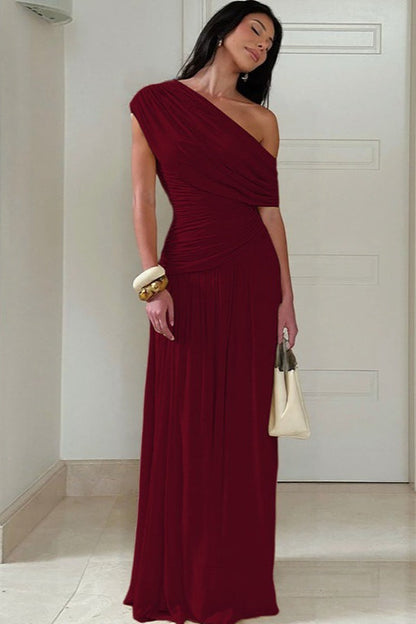 Slim Fit Round Neck Ruched Sheer Bodycon Formal Dress