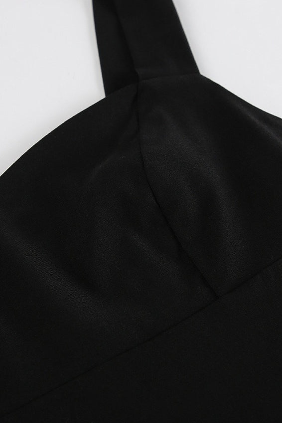 Solid Color Slit Slip Dress