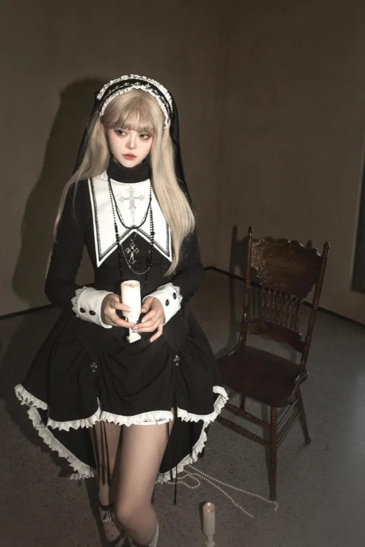 Halloween Gothic Cross Lolita Dress