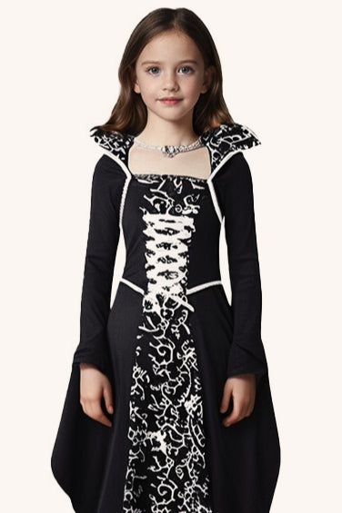 Lace Up Witch Dress Kid Halloween Costume