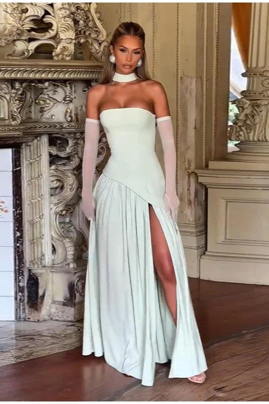 Open-Back Asymmetric Work Dress