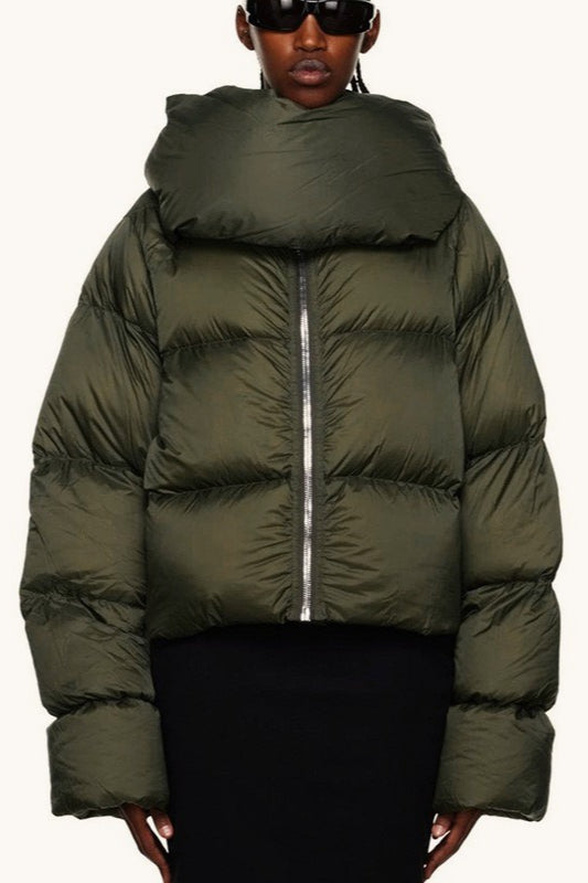 Thickened High Collar Puffer Coat