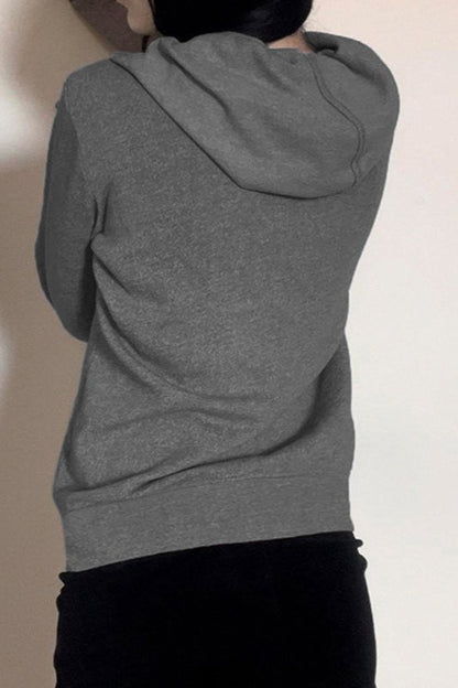 Street Style Skeleton Print Zipper Hoodie