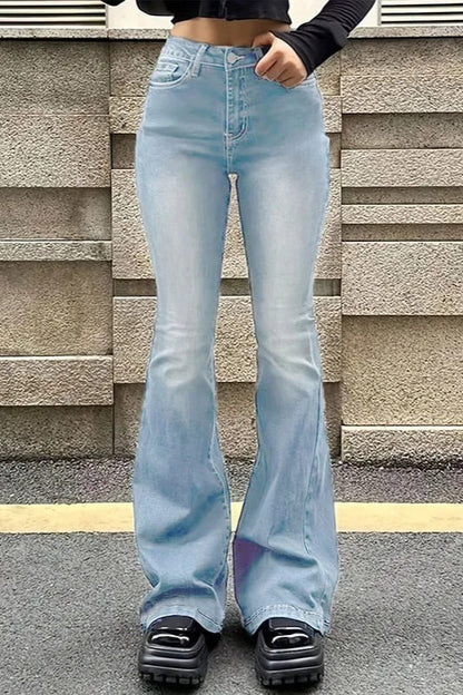 High Waist Flared Bootcut Jeans